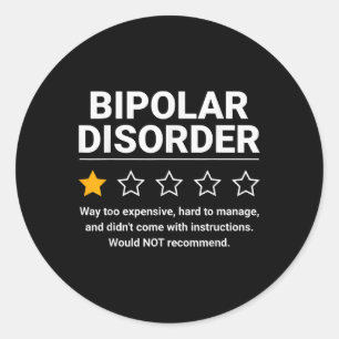 Sticker Rond Trouble bipolaire Un Étoile Classement Trouble bip