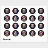 Sticker Rond Trouble de café obsessionnel  (Feuille)