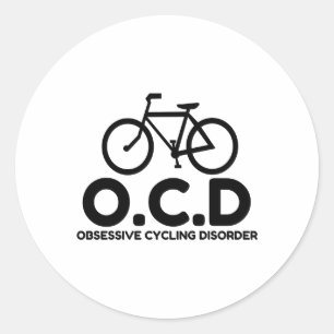 Sticker Rond Trouble du cyclisme obsessionnel