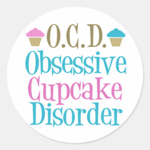 Sticker Rond Trouble du gâteau obsessionnel