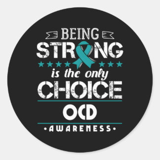 Sticker Rond Trouble Obsessionnel-Compulsif Sensibilisation Ocd