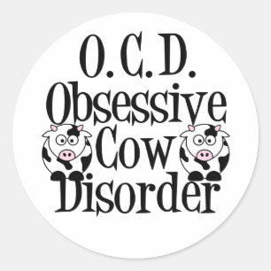 Sticker Rond Trouble obsessionnel de la vache