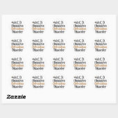 Sticker Rond Trouble obsessionnel du Chihuahua (Feuille)