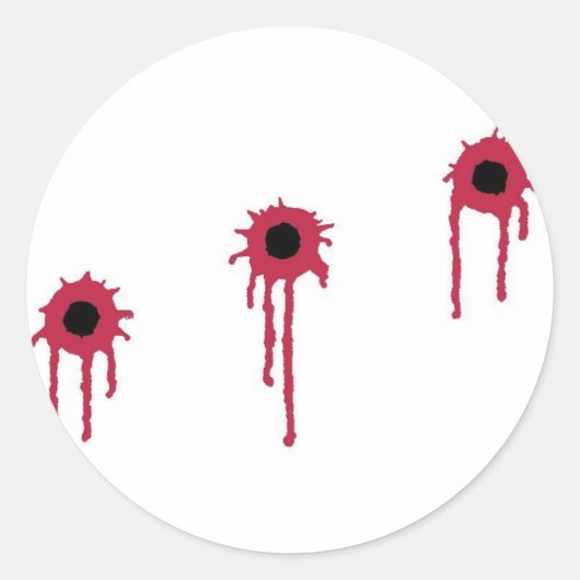 STICKER ROND TROUS DE BULLET SANGLÉ (Devant)