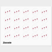 STICKER ROND TROUS DE BULLET SANGLÉ (Feuille)