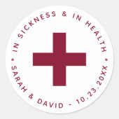 Sticker Rond Trousse de gueule de bois de Bourgogne Dans la mal (Devant)