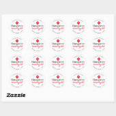 Sticker Rond Trousse de récupération Hangover Favoriser mariage (Feuille)