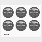 Sticker Rond Trousse de secours | Chalkboard Wedding Favor (Feuille)