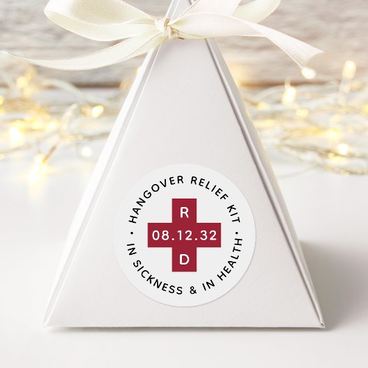 Sticker Rond Trousse de secours | Faveur de mariage