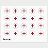 Sticker Rond Trousse de surpoids en Bourgogne en maladie et en  (Feuille)