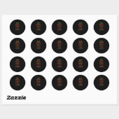 Sticker Rond Trousse de survie (Feuille)