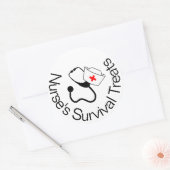 Sticker Rond Trousse de survie infirmière Happy Nurse week auto (Enveloppe)