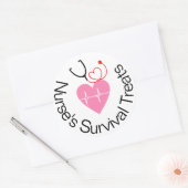 Sticker Rond Trousse de survie infirmière Happy Nurse week auto (Enveloppe)