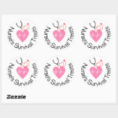 Sticker Rond Trousse de survie infirmière Happy Nurse week auto (Feuille)