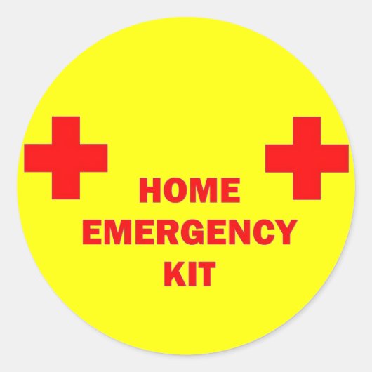 Sticker Rond Trousse d'urgence (Devant)