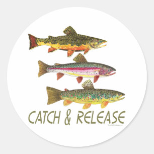 Sticker Rond Trout Catch and Release