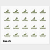Sticker Rond Trout fishing (Feuille)