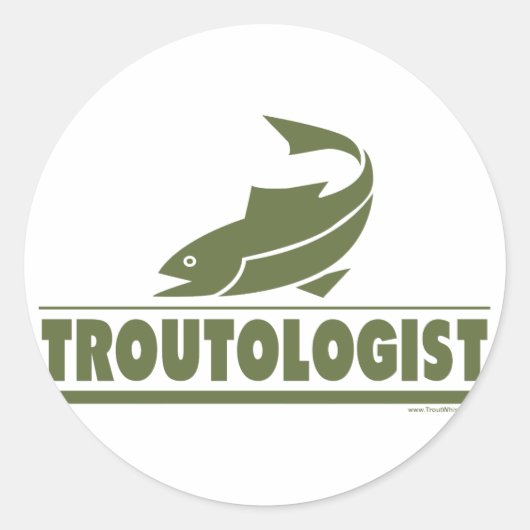 Sticker Rond Trout fishing (Devant)
