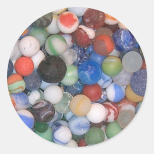 Sticker Rond Trouvé au Beach Marbles