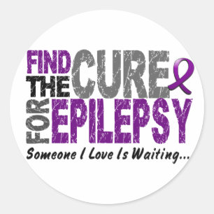 Sticker Rond Trouver Cure 1 EPILEPSY T-Shirts & Cadeaux