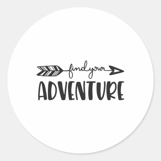 Sticker Rond Trouvez votre aventure (Devant)