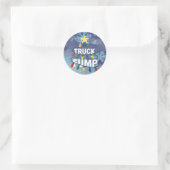 Sticker Rond Truck Fump Minimal Art Xmas Lights And Star (Sac)