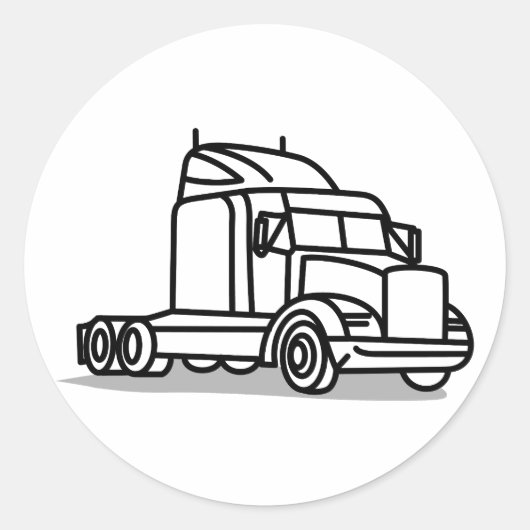 Sticker Rond Truck Outline (Devant)