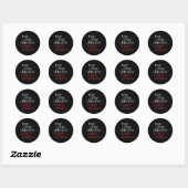 Sticker Rond True Crime Detective Couch Di  (Feuille)