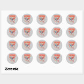 Sticker Rond True Vintage Supergirl Flying Graphic (Feuille)