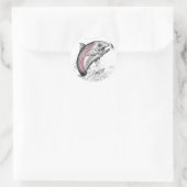 Sticker Rond truite arc-en-ciel (Sac)