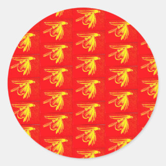 Sticker Rond Truite, basse et crappie trois poissons favoris