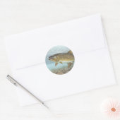 Sticker Rond Truite, ruisseau (Enveloppe)