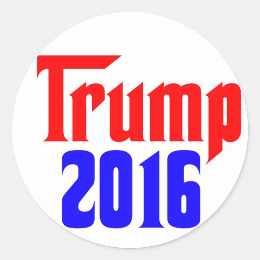 Sticker Rond Trump : 2016 (Devant)