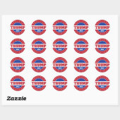 Sticker Rond Trump 2020 Rouge Blanc & Bleu (Feuille)
