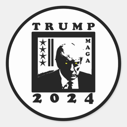 STICKER ROND TRUMP 2024 (Devant)