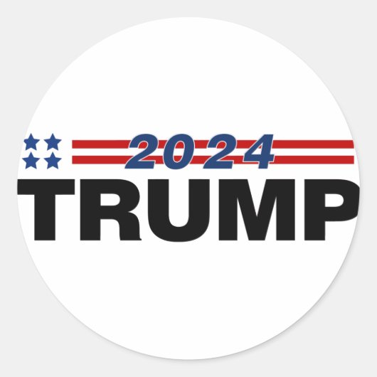 Sticker Rond Trump 2024 (Devant)