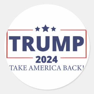 Sticker Rond Trump 2024