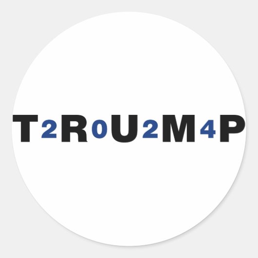 Sticker Rond Trump 2024 bleu (Devant)