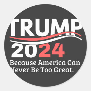 Sticker Rond trump 2024 bumper