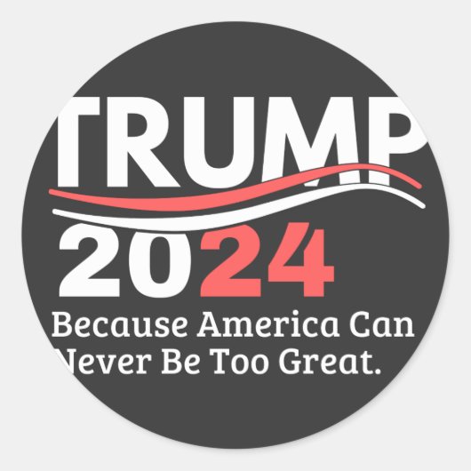 Sticker Rond trump 2024 bumper (Devant)