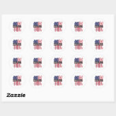 Sticker Rond Trump 2024 - Drapeau américain V (Feuille)