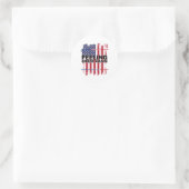 Sticker Rond Trump 2024 - Drapeau américain V (Sac)