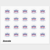 Sticker Rond Trump 2024 Foi Liberté familiale (Feuille)