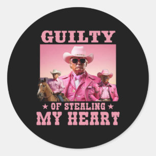 Sticker Rond Trump 2024 : le cow-boy de Shirt Trump