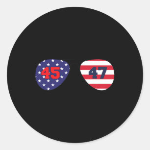 Sticker Rond Trump 2024 Redonner à l'Amérique le drapeau améric