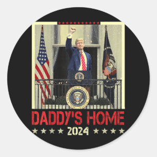 Sticker Rond Trump 2024 Redonner l'Amérique à sa famille Trump