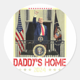 Sticker Rond Trump 2024 Redonner l'Amérique à sa famille Trump