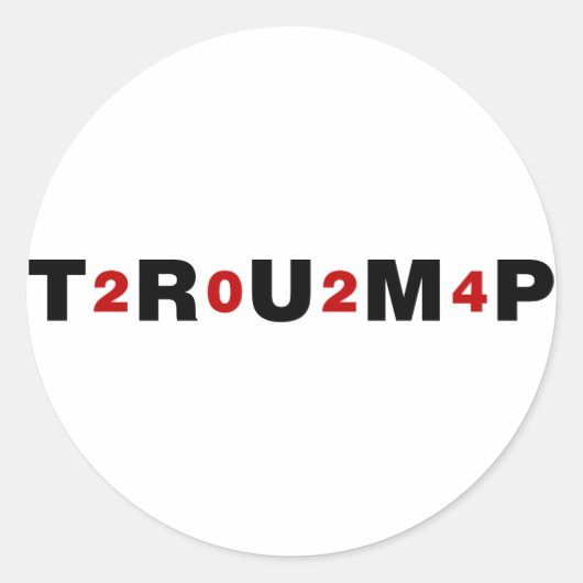 Sticker Rond Trump 2024 Rouge (Devant)