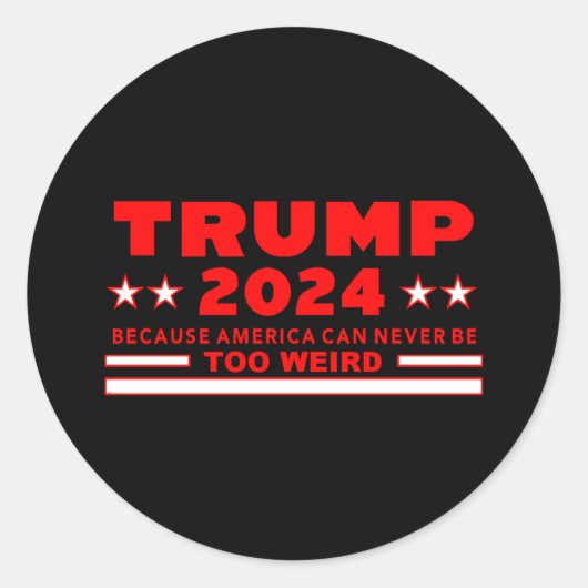 STICKER ROND TRUMP 2024 ROUGE (Devant)