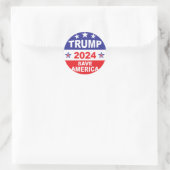 STICKER ROND TRUMP 2024 SAVE AMERICA (Sac)
